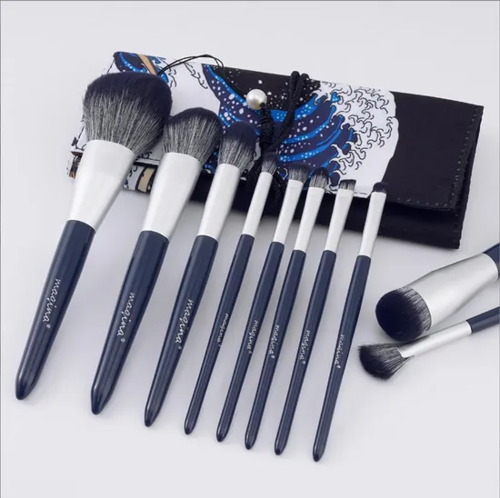 High Quality Cosmetics Tools Eyeshadow Eyeliner 11PCS Black Wood Handle Make up Brush Set