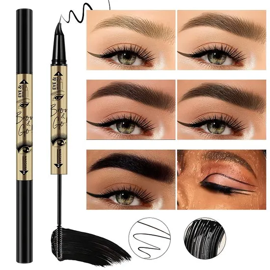 6g 5 Color Eyeliner + Eyebrow Pencil + Mascara Makeup Set