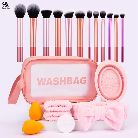 20 Piece Beauty Accessories Beauty Pouch Cosmetic Tools Sponge Makeup Brush Set 