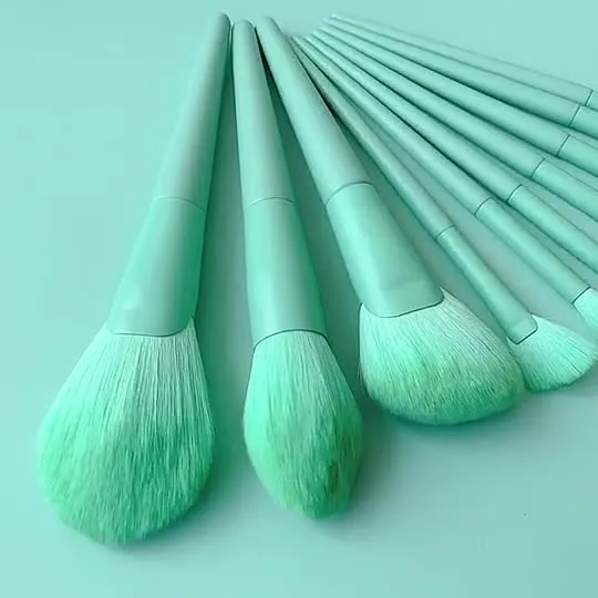 High Quality 13 PCS Private Label Custom Logo Professional Soft Vegan Makeup Brush Set with Bag 