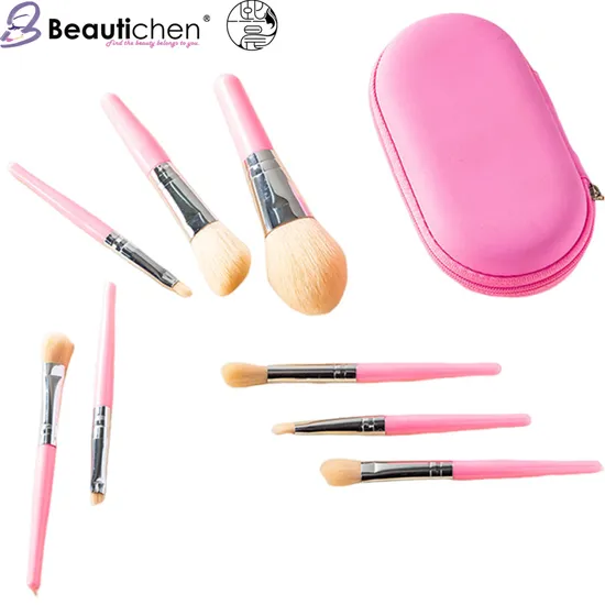 Beautichen 8PCS Pink Amazon Bestseller Makeup Brush Set with Pink Pouch 