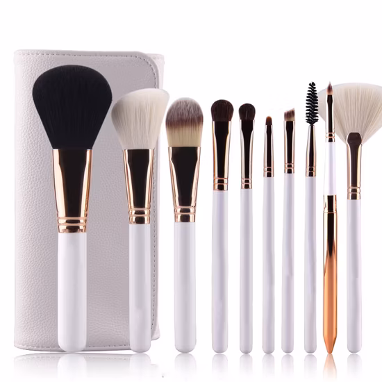 Professional Makeup Brush Set 10PCS in One Vegan Eyeshadow Brush Foundation Brush Cosmetics Kit 