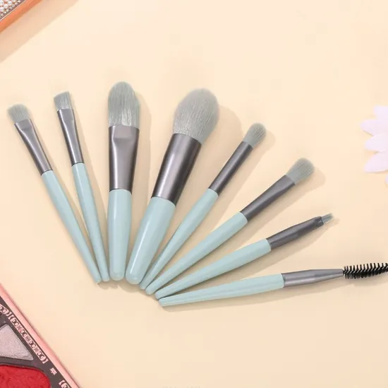 Face and Lips Customised Cosmetic Brush Set 8 PCS Mini Makeup Brush Set 