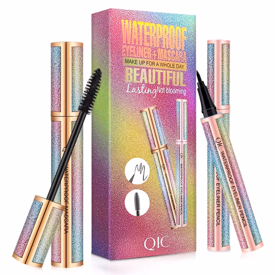 Hot Selling New Eyeliner Easy to Color Matte Waterproof Liquid Black Eyeliner and Mascara Set 
